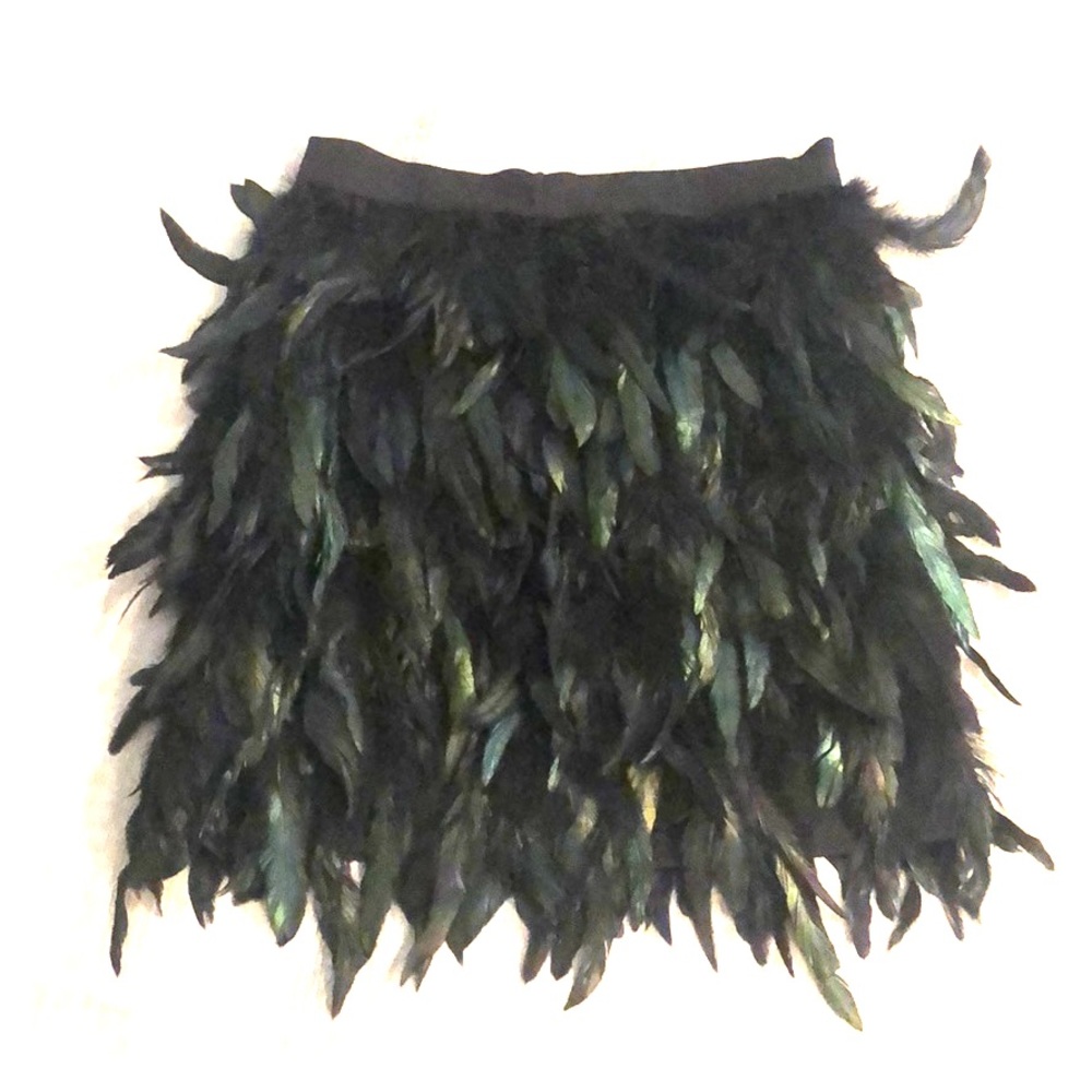 Feathered Mini skirt